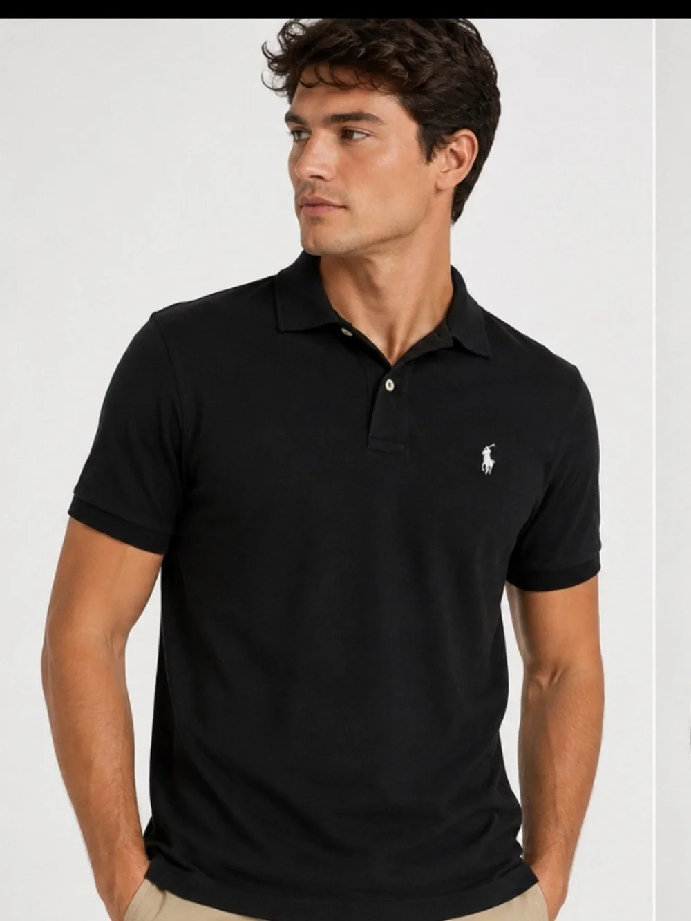 Polo Ralph Lauren Pima Soft Touch Black Shirt Men’s Medium 100% Cotton Classic